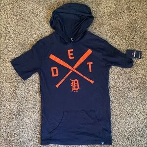 Detroit Tigers Navy Blue Hooded Tee